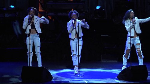 The three sisters of the group named Tracy perform at the Apollo theater